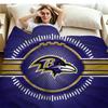 Koc flanelowy z nadrukiem Baltimore Ravens Wysokiej jakości Ciepły Komfortowy Pokrowiec na wszystkie pory roku Idealny na prezenty Wystrój domu