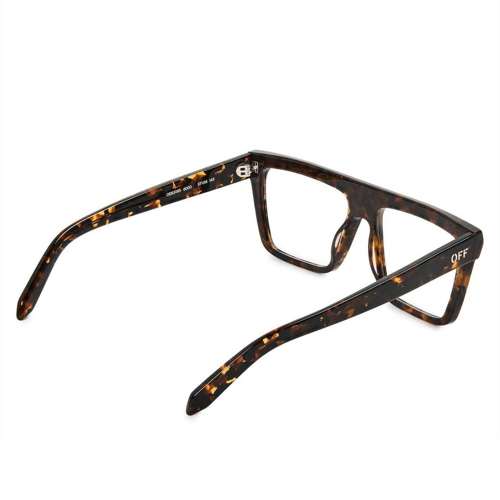 Ochelari Pătrați Stil Off White 83 cu Carapace de Broască Țestoasă