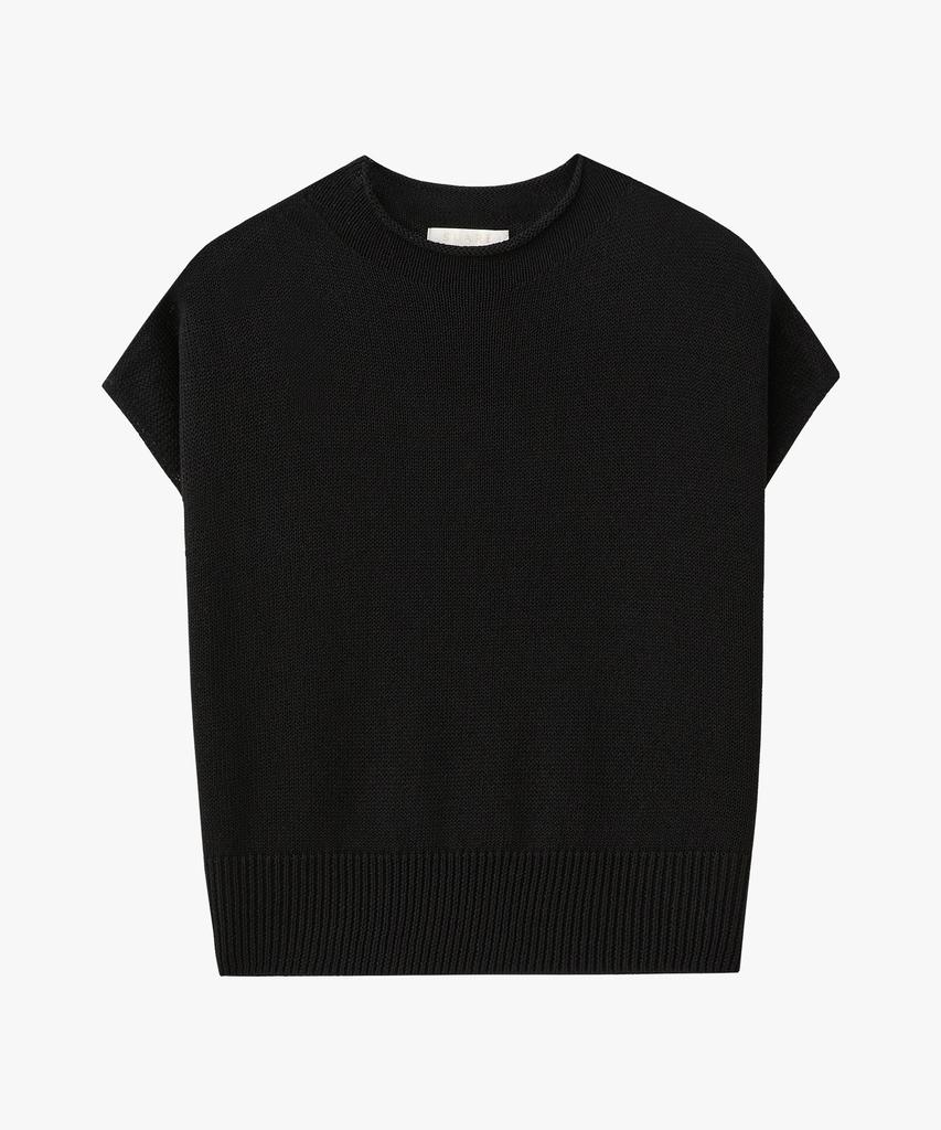 SUARE WOMEN Linen Void Sleeve Knit Black