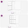 Black and Transparent Shower Screen 100 X 68 X 128 Cm