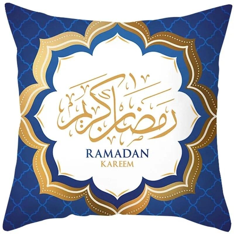 Eid Mubarak Decorative Cushion Cover Aid Ramadhan Decoration 2024 Islamic Muslim Decorative Ramadhan Eid Ramada Pillow Cover