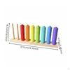 Color Sorting Stacking Toy Hand-Eye Coordination Wooden Disc Stacker for Daycare