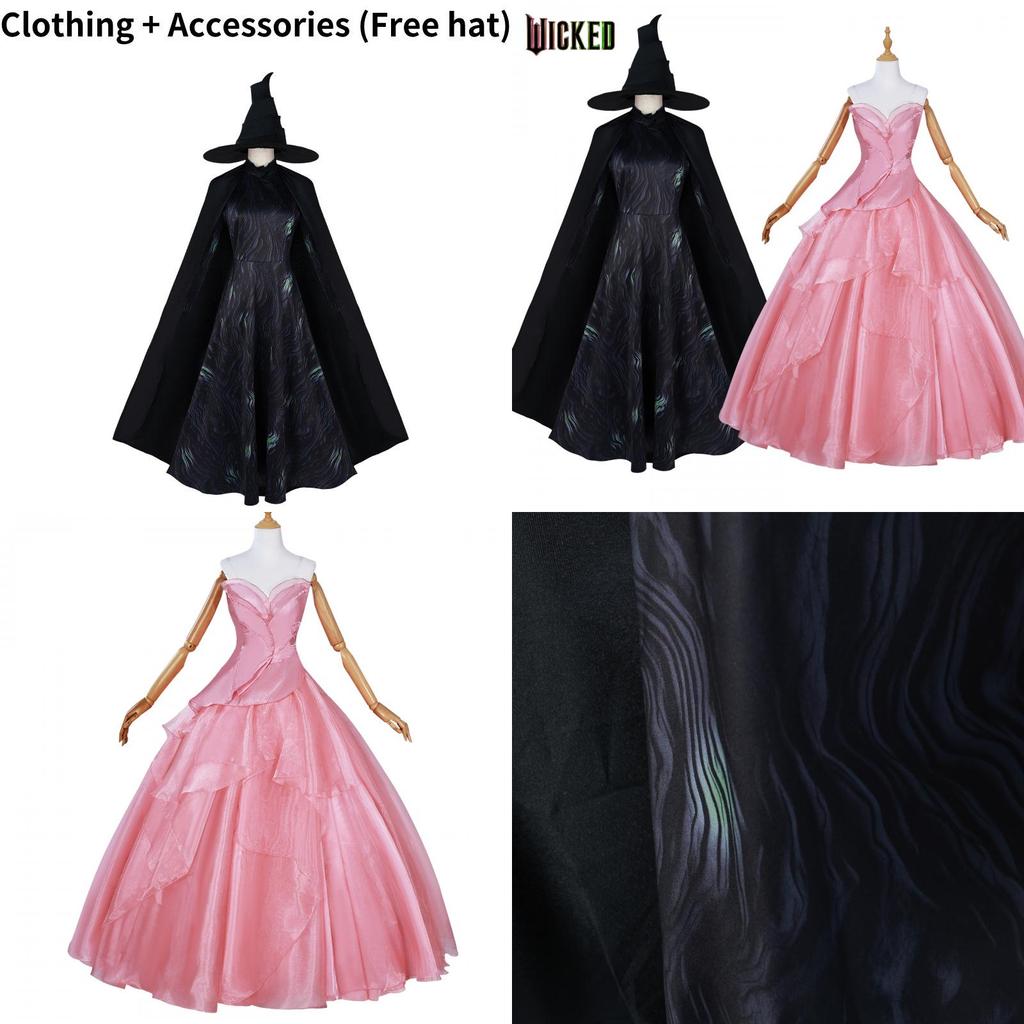 Enchanting Glinda Cosplay For Halloween With Accessories And Ear Decorations