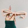 New Fashionable Cat Eye Flat Lens Trendy Anti Blue Light Glasses Personalized Retro Optical Eyeglasses Luxury Brand Eyewear