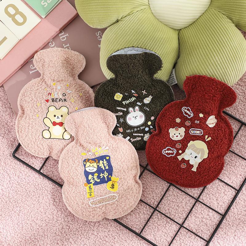 320Ml Soft Hot Water Bottle Winter Hand Warmer Cute Kawaii Water Bottle For Girls Portable Waist Hand Bed Warm Bottles