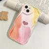 Colorful Little Heart Applies To iPhone17promax Mobile Phone Case Apple 16 Cream Wave 14/13 Soft Case 15