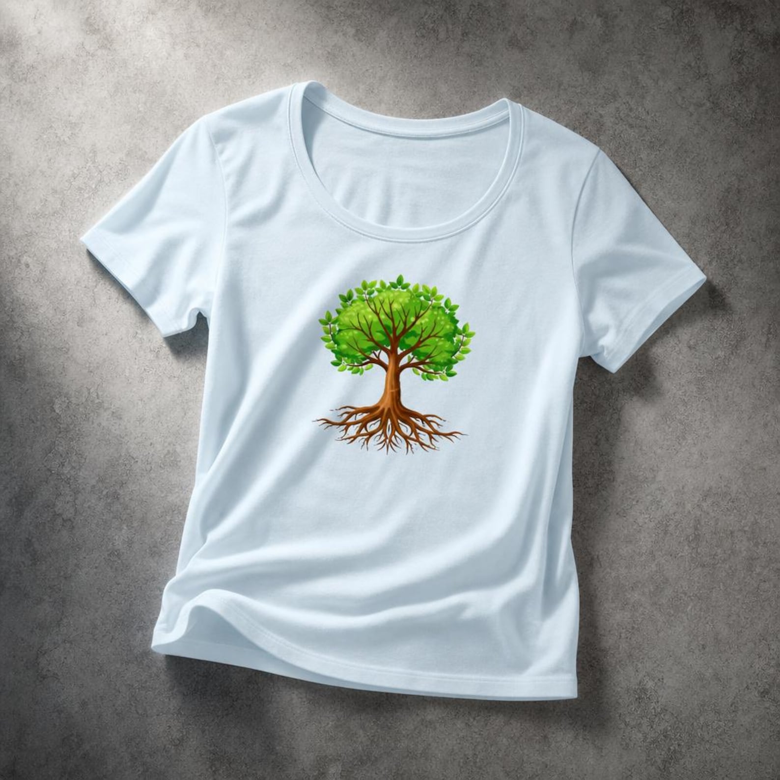 Women s Tencel T-Shirt – Minimalist Green Tree Graphic Apparel 3XL