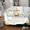 Home You Are The Best Teacher In The World Blanket Fashion Home Decor Gift For Teachers Used For Chair Office Sofa Bed Camping Soft And Warm T65