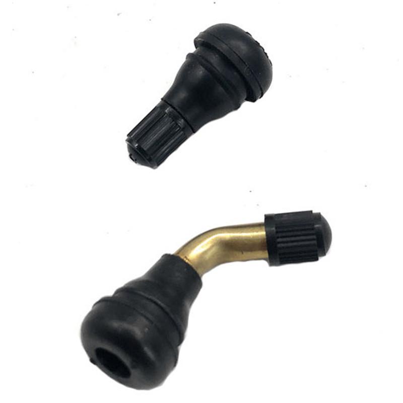 2 Pcs Anti-leakage Curved Straight Nozzle Vacuum Tire Valve for Auto Motorcycle Electric Scooter Car Tubeless Tyres Air Valve