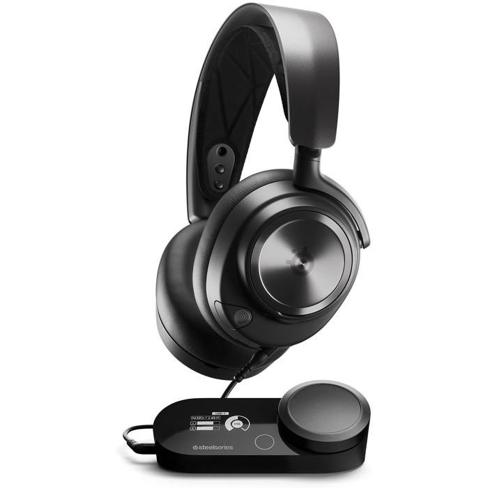 Casque-Micro Gaming - STEELSERIES - Arctis Nova Pro - Filaire - Noir - Suppresseur De Bruit Actif