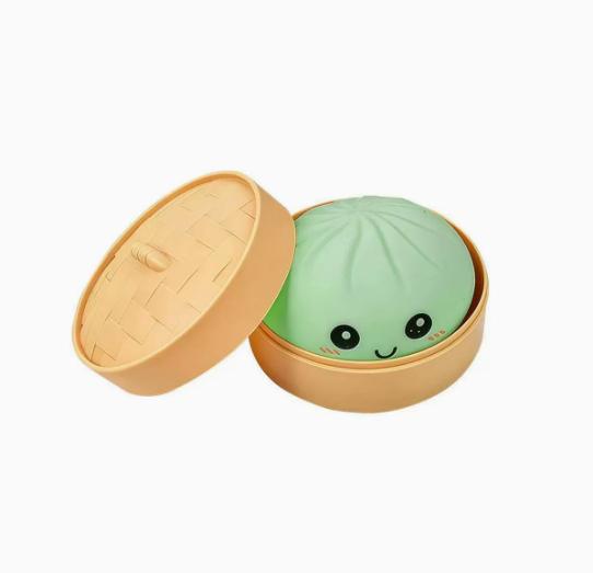 New In Stock Decompression Color Smiling Face Simulation Steamed Bun Squeezing Music Cute Impressions Quick Rebound Food