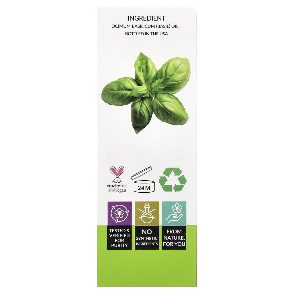 Essential Oil, Basil, 118Ml(4Fl Oz)