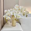 Luxury Orchid Artificial Flower for Hotel Bedroom Decor - High-End Phalaenopsis Single Stem Arrangement Ornament
