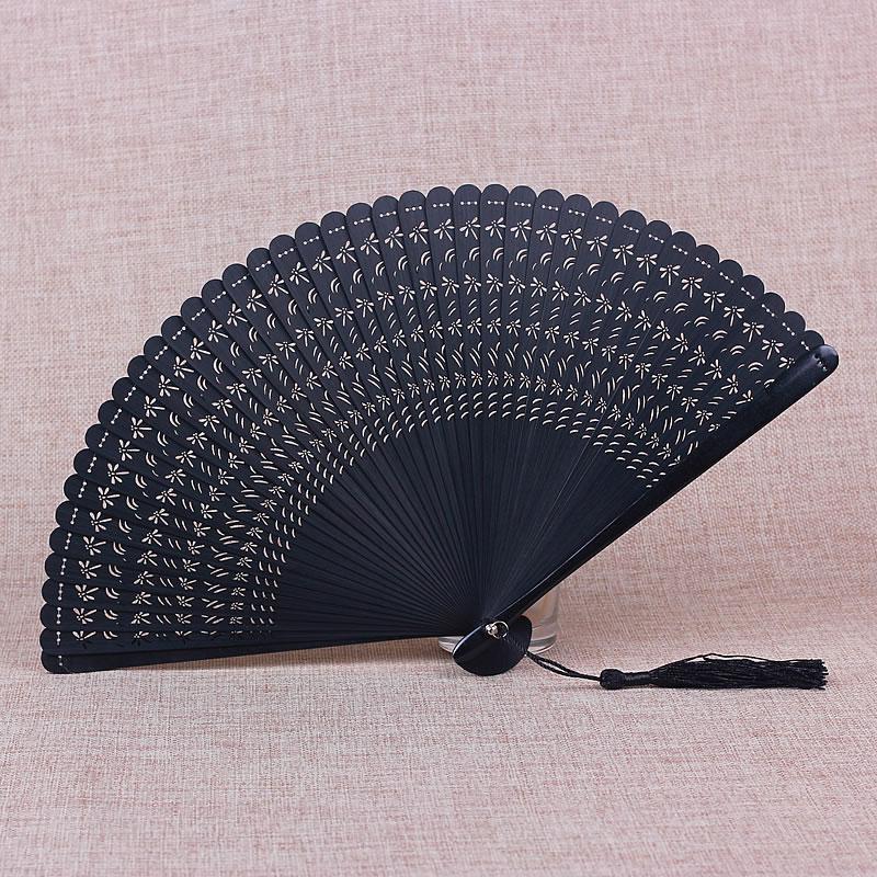 1pc Chinese Style Portable Bamboo Fan Decorative Craft Ancient Style Folding Fan Dance Bamboo Folding Fan Home Decoration
