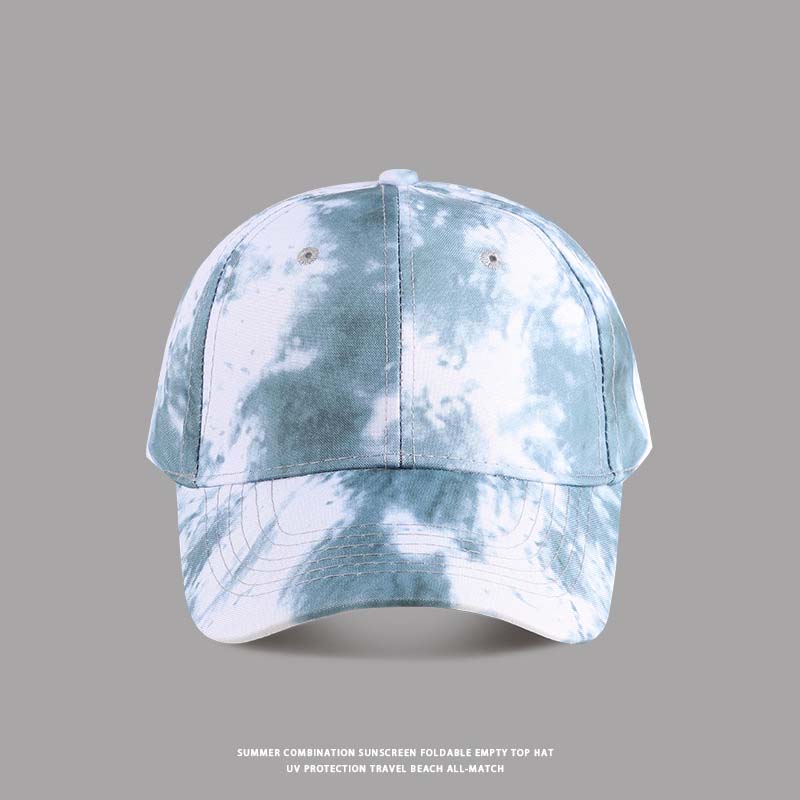 

Новая Мода Хулиганский Ветер Тай-Дай Кепка Многоцветная Неправильный Принт Бейсболка Женская Уличная Одежда Летние Кепки с Широкими Полями 54-60CM