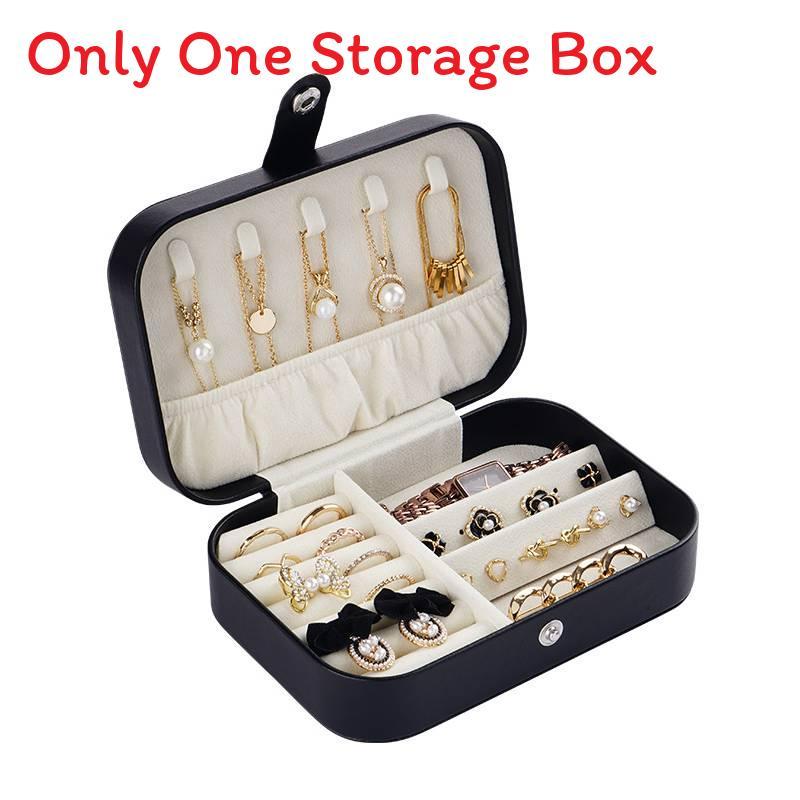 Luxury Leather Jewelry Box With Large Capacity For Rings Earrings Necklaces Storage Gift For Women