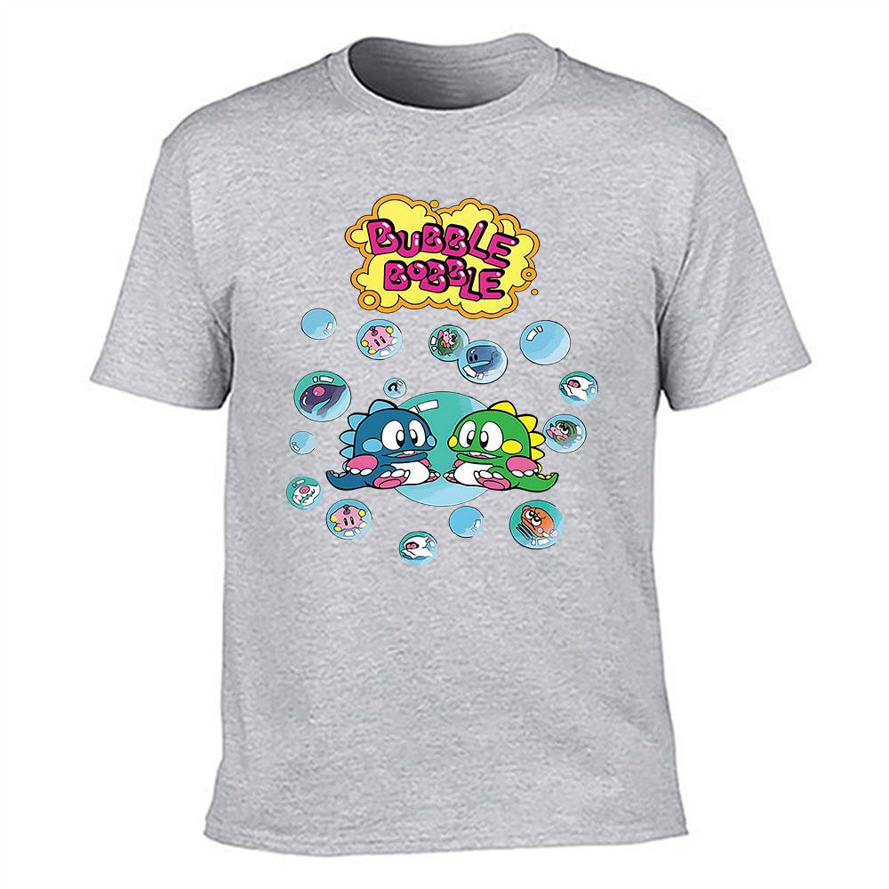 Unisexs Cotton Bubble Bobble Graphic TShirt Retro Arcade Game Print Casual Tee