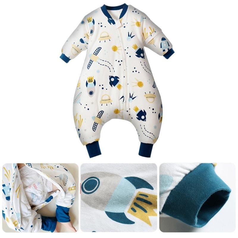 Baby Split Legged Sleepsack Removable Sleeves Designed Sleep Sacks Breathable Children's Sleeping Bag Anti-kick Quilt