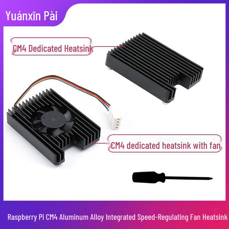 Raspberry Pi CM4 Aluminum Alloy Fan Heatsink with PWM Control and Thermal Paste