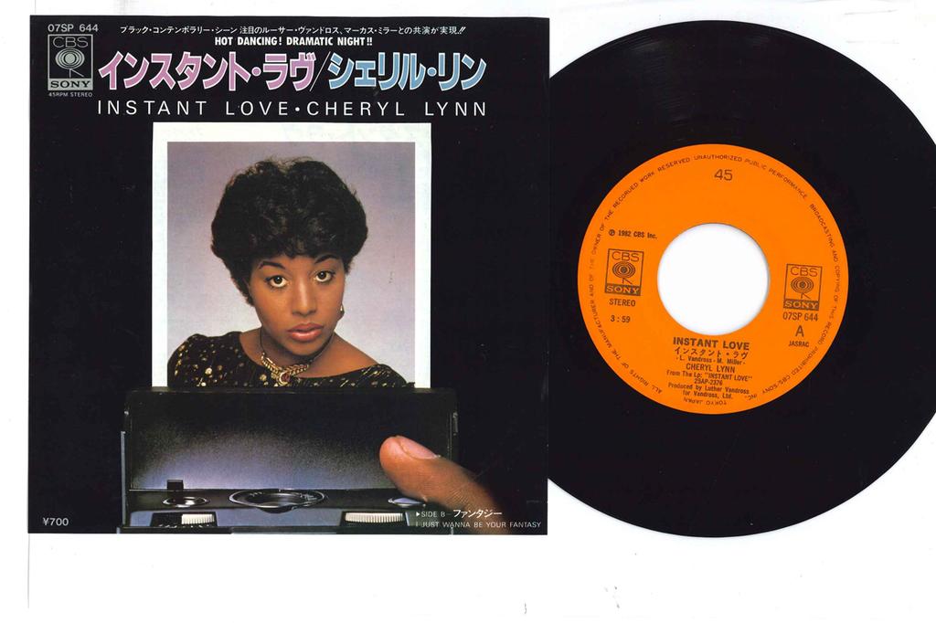7inch Record CHERYL LYNN - Instant Love / I Just Wanna Be Your 07SP644 CBS SONY 1982 Japan Soul/Funk Used
