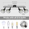 4-head Chandelier E14 Socket Track Light Dining Room LED Ceiling Pendant Lamp for Living Room Kitchen Hallway Spot Led Lighting