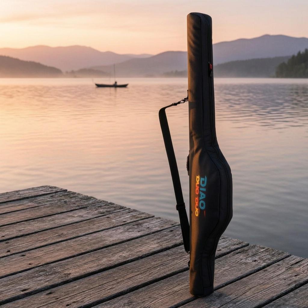 Fishing Rod Storage Bag Reinforced Luggage Comfortable for Anglers, Fishermen