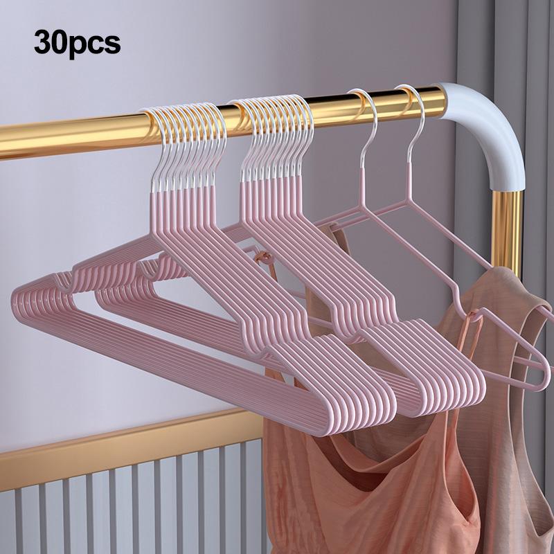 Metal Traceless No-slip Clothes Hangers, Durable Strong Clothes Racks, Household Space Saver For Organization Of Bedroom