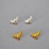 Mini Croissant Stud Earrings For Women Cute Bread Earrings Classic Fine Jewelry Gift