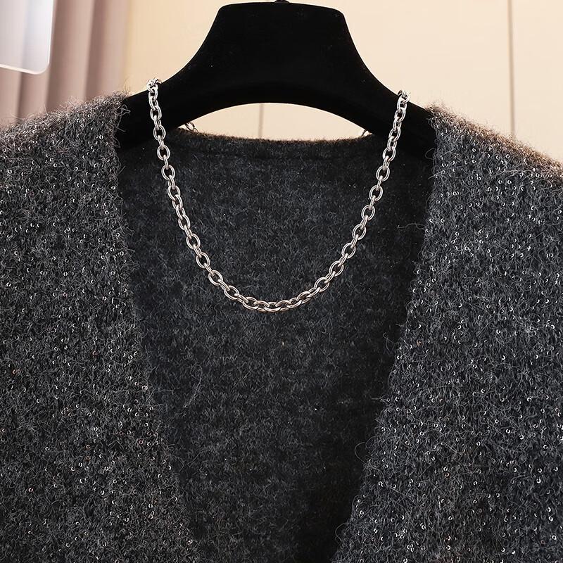 Women's Sequin V-Neck Knitted Vest