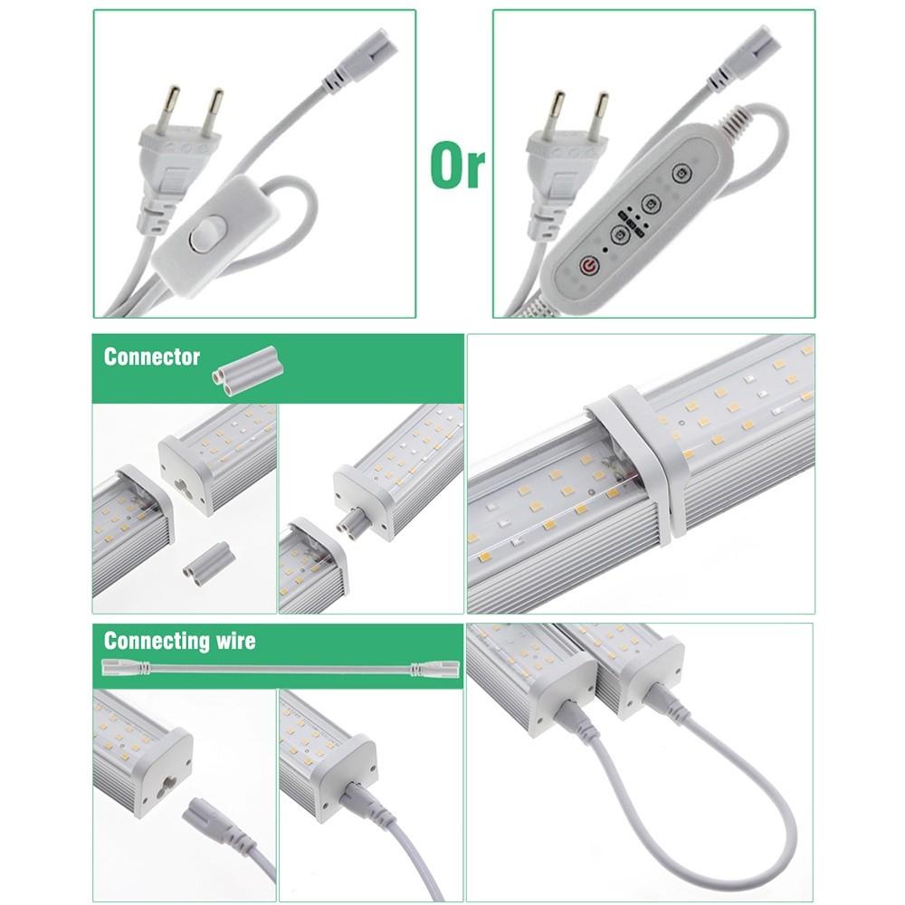 100-277V Tube Waterproof Indoor Plants Flower Seedling Growth Light LED Grow Light Household Full Spectrum Plant Light