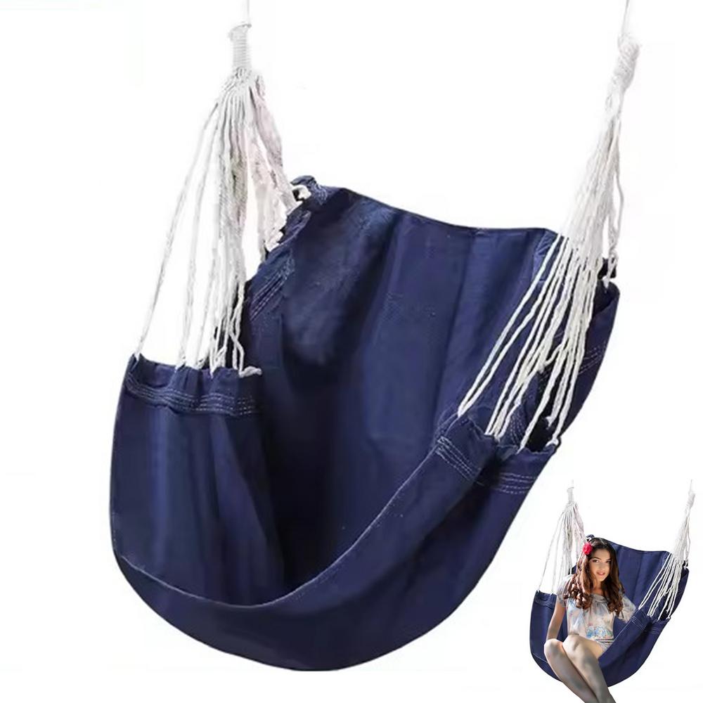 Outdoor Swing Hammock Chair Canvas Indoor Swing Chair Max 500 Lbs Thicken Swing Chair For Dormitory College Students Enlarged
