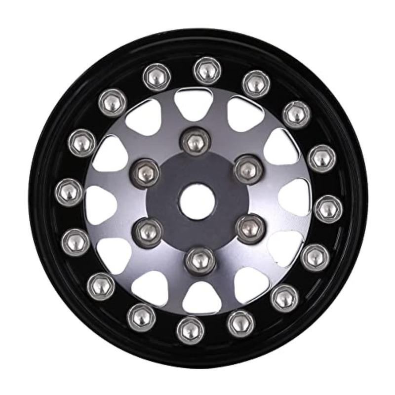 1.0 Wheel Rims RC Metal Beadlock Wheels Rims for All 1/24 Scale Axial SCX24 Deadbolt RC Crawler Car Upgrades Accories