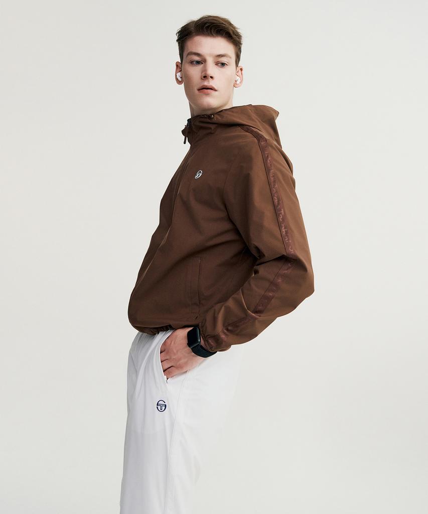 Sergio Tacchini M Essential Warm-Up Hooded Jacket (D.Brown)