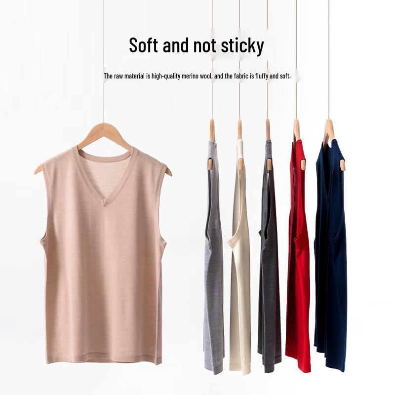 Hengyuanxiang Men's Pullover Anti-static Wool Vest