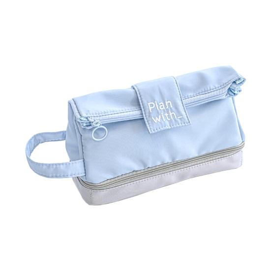 Penál, velkokapacitní studentské pouzdro na psací potřeby s poutkem na ruku, hladký zip, 3C