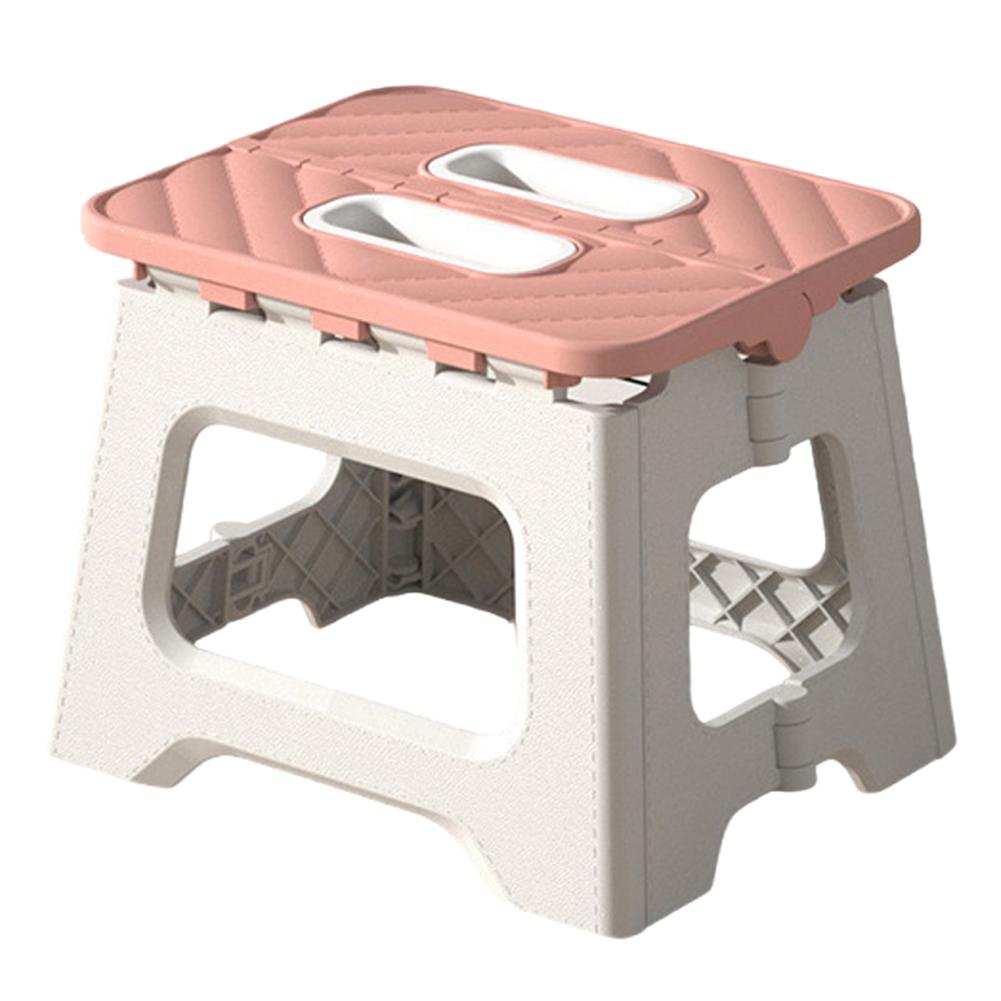 Folding Step Stool with Handle Thickened Footstool Non-Slip Foldable Stool Supports Up To 441LBS for Kitchen Bathroom Bedroom