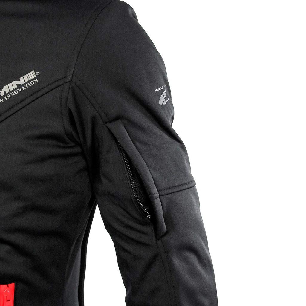 Motocyklová bunda, ochranná softshellová parka 1288, pro všechna roční období, chránič, standard CE, úroveň 2, standard CE, větruodolnost, KOMINE, černá, Ca XL