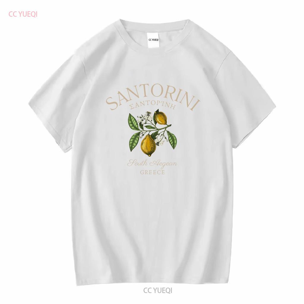 Santorini T Shirt Greek Island Greece Clothes Soft and Comfortable long or short sleeves vintage Washed Stretched