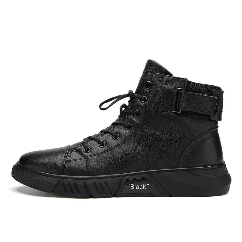 New autumn and winter high-top shoes Martin boots casual shoes British men's boots high-top medium tube shoes