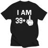 Men's T-Shirt I Am 39 Middle Finger 40th Cool Funny Birthday Gifts Idea T Shirt for Man Husband Daddy Father's Day Present#Color