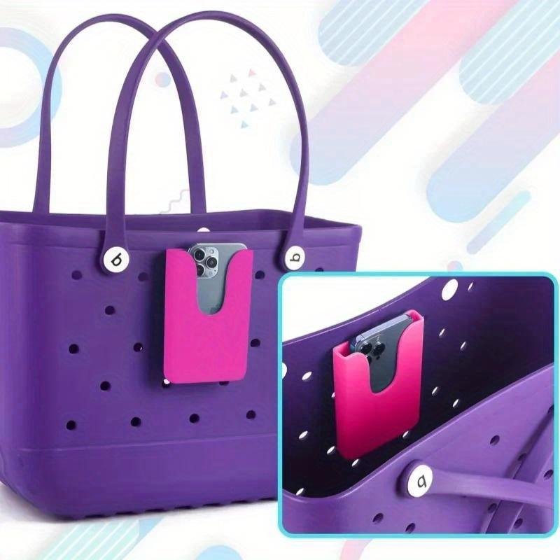 Silicone Phone Holder Eva Storage Basket Inserts Small Key Chain Clip Storage Accessories Beach Bag Organizer