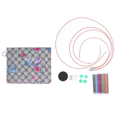 Rundstricknadeln Set 9 Größen Langlebiges Aluminium Ergonomisches Design Rundstricknadel Set für