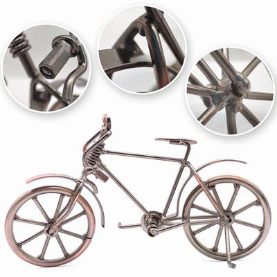 Creative Retro Metal Bicycle Decor Unique Home Office Decoration Art Ornaments Figurines Decorative Classic Bike Sculpture for Desktop  Decoration