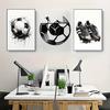 Soccer Vinyl Record Clock 12 Inch Sport Wall Clock Decor for Boy Room Home Bedroom Living Room Office Birthday Gift for Men