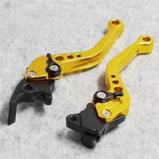 

Тормозной рычаг мотоцикла, 1 пара, ручка из сплава с ЧПУ, рычаги сцепления, универсальные детали, пригодные для модификации мотоцикла жёлтый