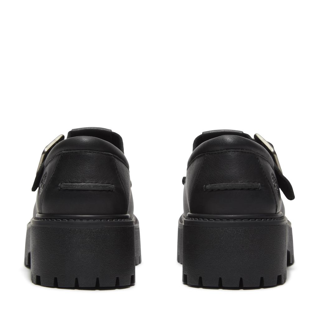 Timberland Stone Street Buckle Black Full Size Shoes, Women's, TB0A4188W021, Grain, 6.0 / 23.0cm