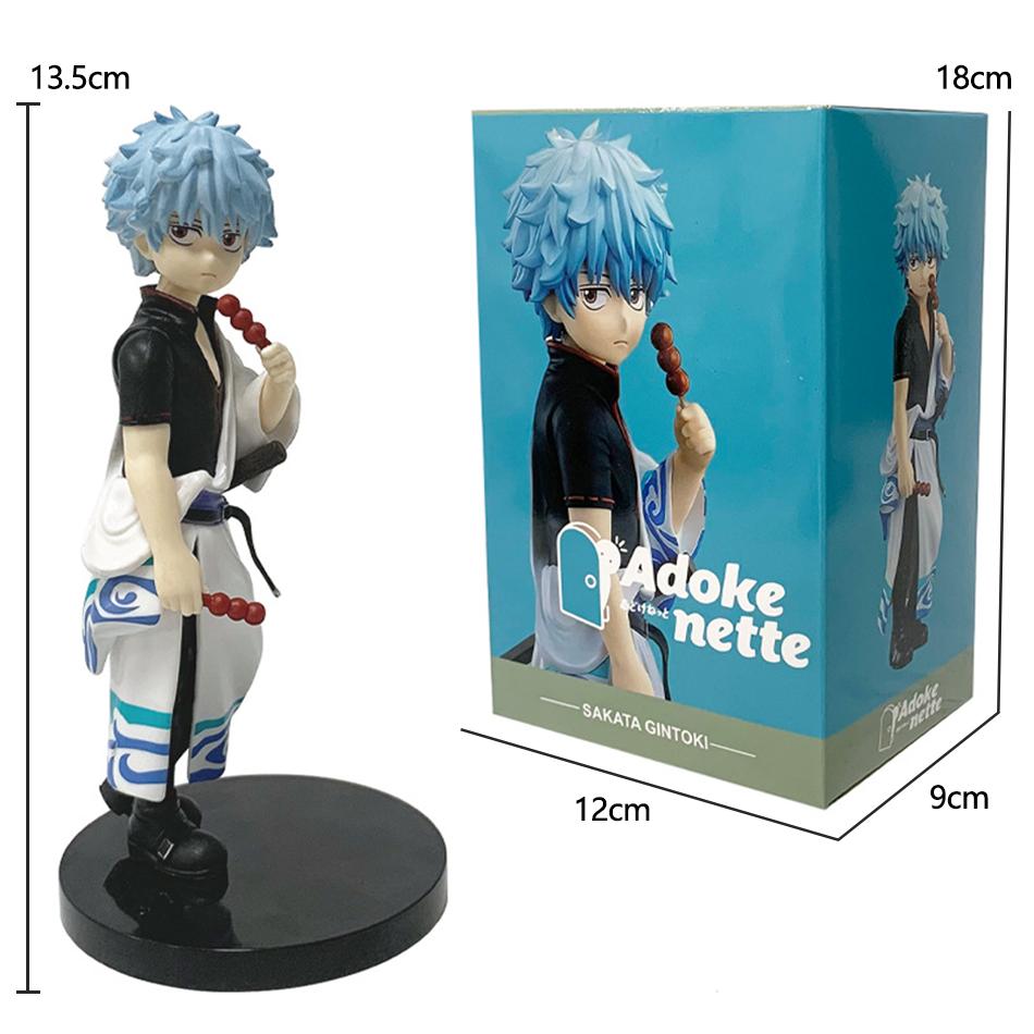 Neu auf Lager 14CM Anime Gintama Figur Sakata Gintoki Katsura Kotarou Animationsmodell Spielzeug Geschenke Sammlung Dekoration Ornamente
