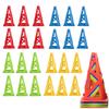 East Leaf Mini Traffic Cones, Lightweight and Unbreakable, 23cm, 4 Colors, with Mesh (24 Cones (4 Colors X 6 Packs))
