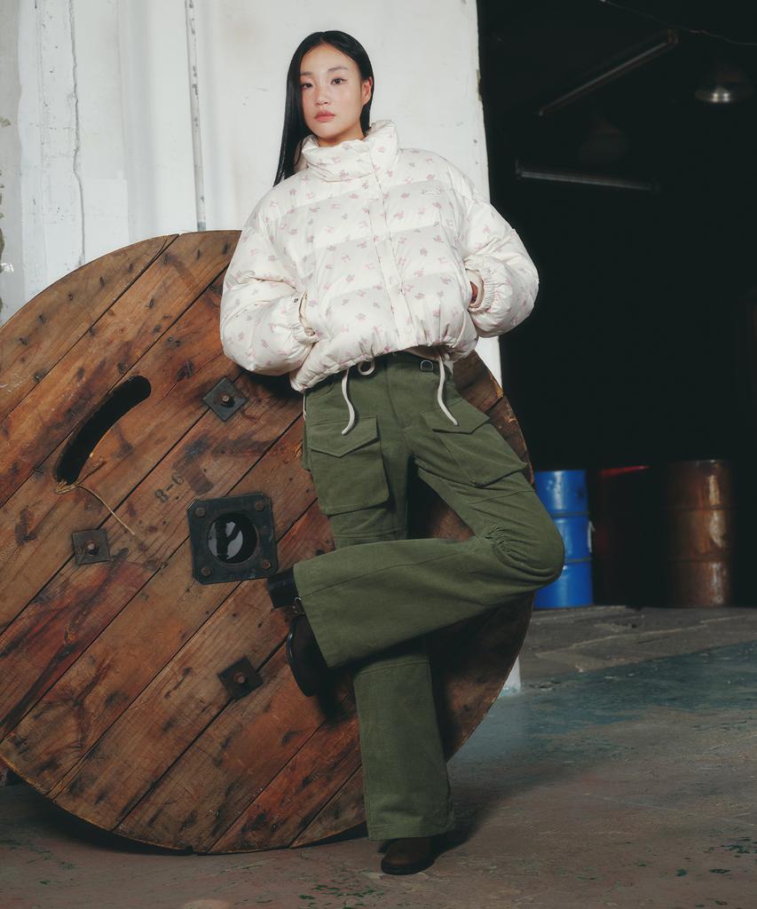 LALAFOX Bootcut Cargo Pants Khaki Bq4Wp009