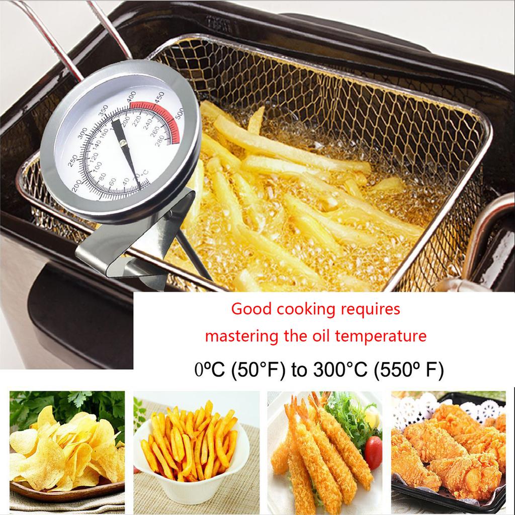 Deep Fry Thermometer with Clip Instant Read Dial Thermometer Meat Thermometer
